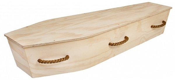 Plywood with Rope Casket